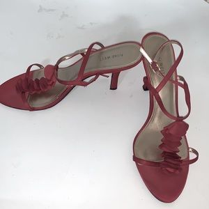 3” Red Strapped High Heel Sandal